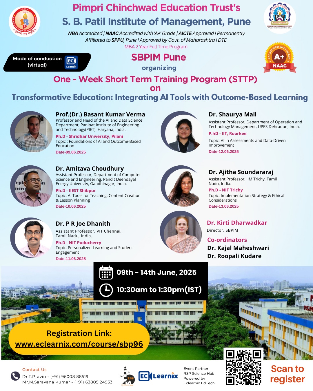 One week STTP On Transformative Education: Integrating AI Tools with Outcome-Based Learning 2025
